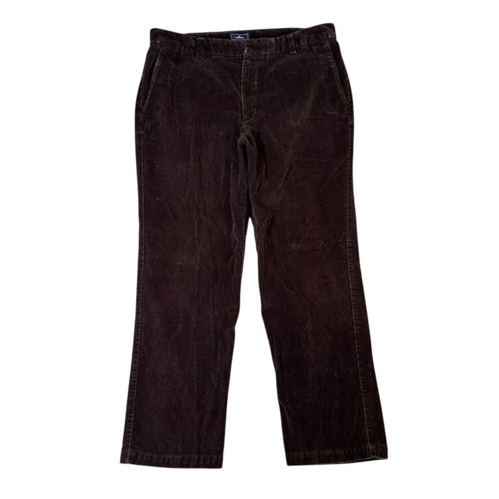 Dockers Mens Brown Corduroy Pants 38x32 Relaxed Fit Flat Front Cotton Trousers